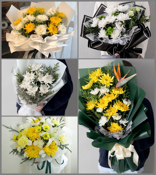 山东青岛平度市古岘镇蓬莱前村白事花束代送